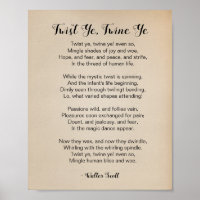 Twist Ye Twine Ye Poem by Walter Scott Vintage
