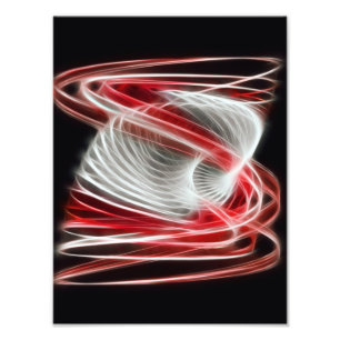 Twisted 1 Red Photo Print