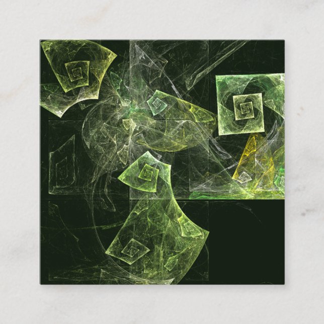 Twisted Balance Abstract Art Enclosure Card (Front)