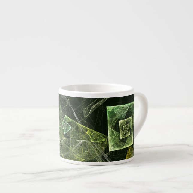 Twisted Balance Abstract Art Espresso Mug (Front Right)
