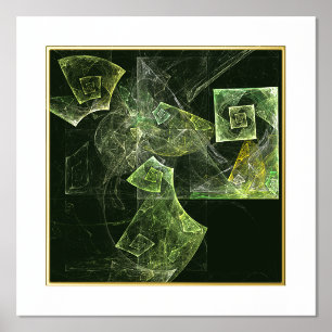 Twisted Balance Abstract Art Foil Prints