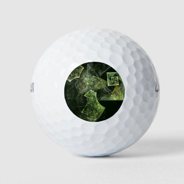 Twisted Balance Abstract Art Golf Balls (Front)