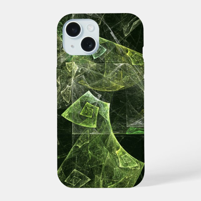 Twisted Balance Abstract Art iPhone 15 Case (Back)