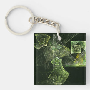 Twisted Balance Abstract Art Key Ring