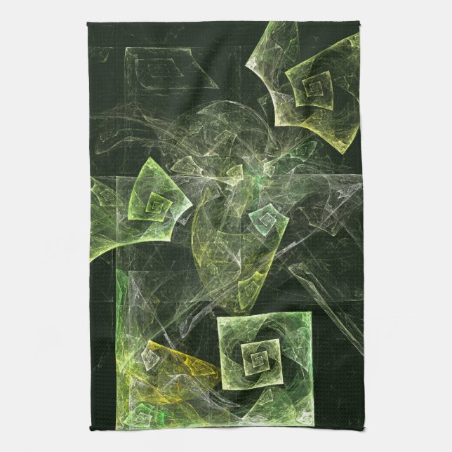 Twisted Balance Abstract Art Kitchen Towel (Vertical)