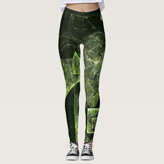 Twisted Balance Abstract Art Leggings (Front)