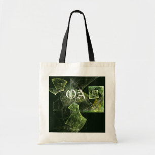 Twisted Balance Abstract Art Monogram Bag