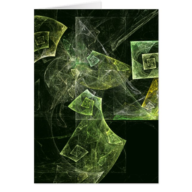Twisted Balance Abstract Art Note Card (Front)