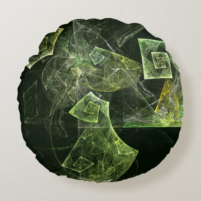 Twisted Balance Abstract Art Round Pillow (Front)