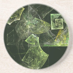 Twisted Balance Abstract Art Sandstone Coaster