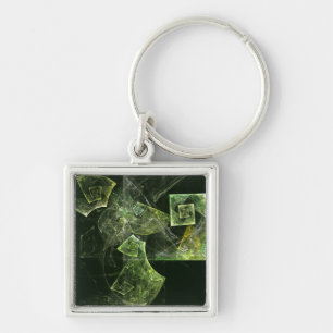 Twisted Balance Abstract Art Small Key Ring