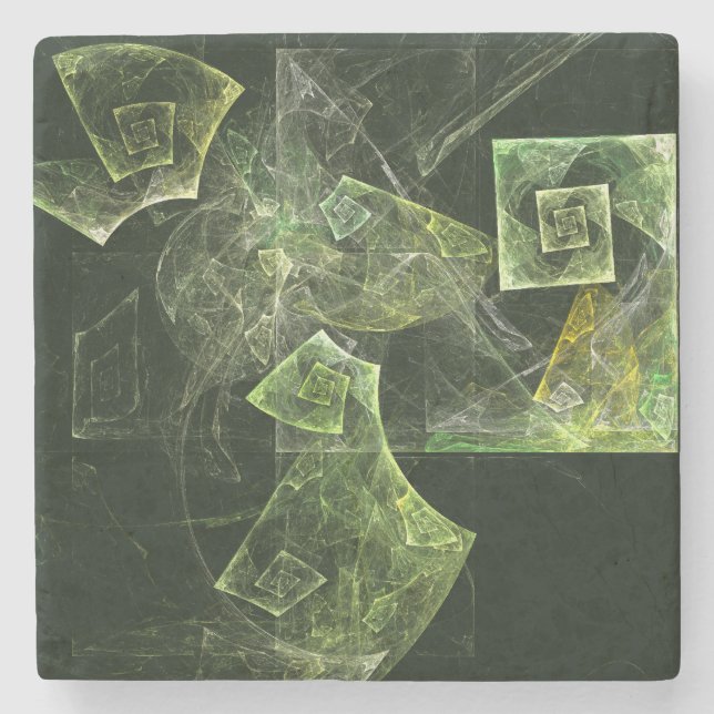 Twisted Balance Abstract Art Stone Coaster (Front)