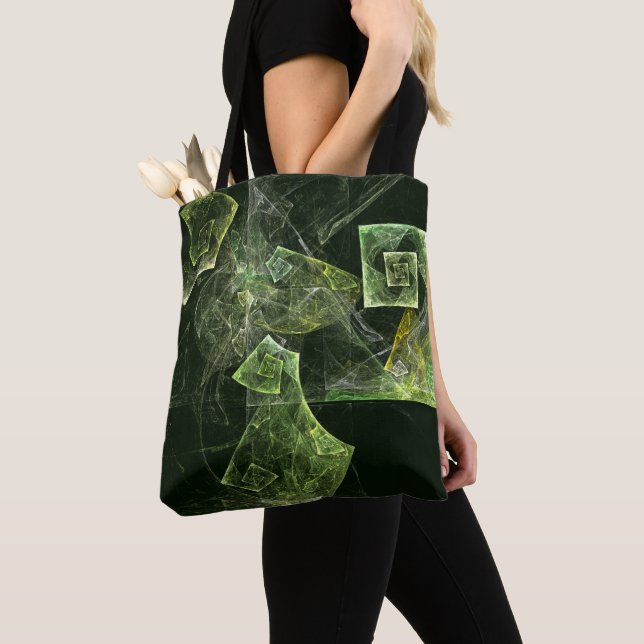 Twisted Balance Abstract Art Tote Bag (Close Up)