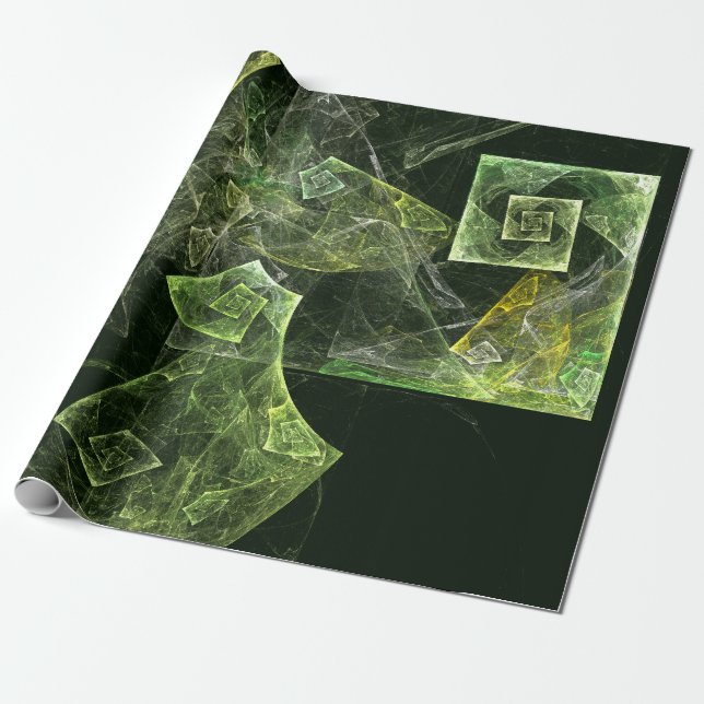 Twisted Balance Abstract Art Wrapping Paper (Unrolled)