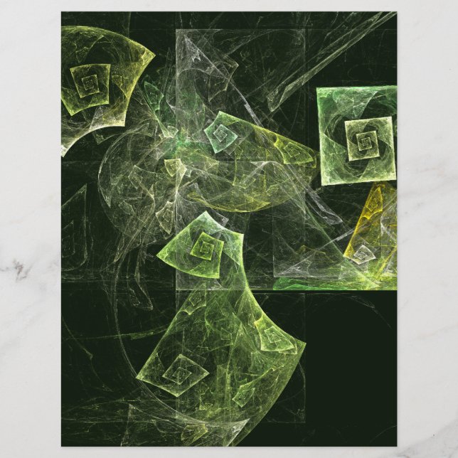 Twisted Balance Fractal Geometry Light Abstract Flyer (Front)