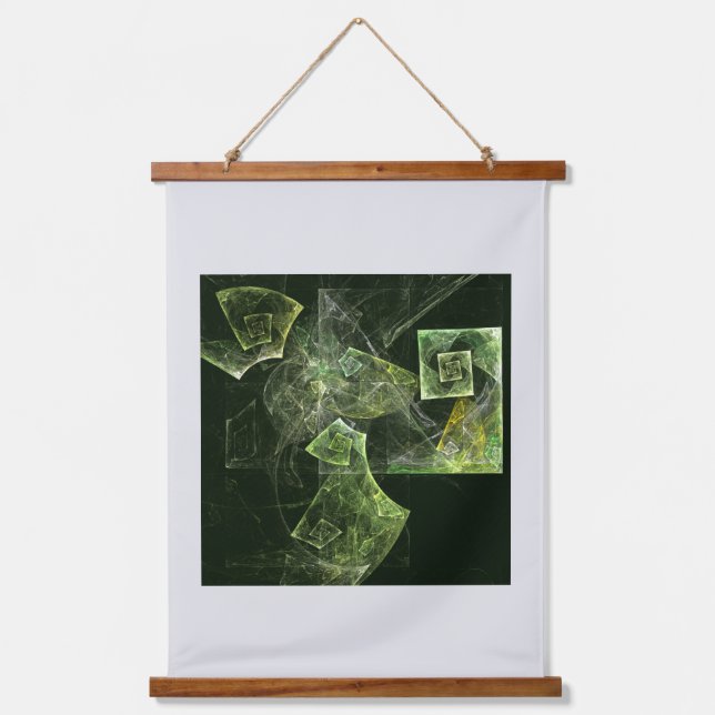 Twisted Balance Fractal Geometry Light Abstract Hanging Tapestry (Front)