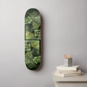 Twisted Balance Fractal Geometry Light Abstract Skateboard