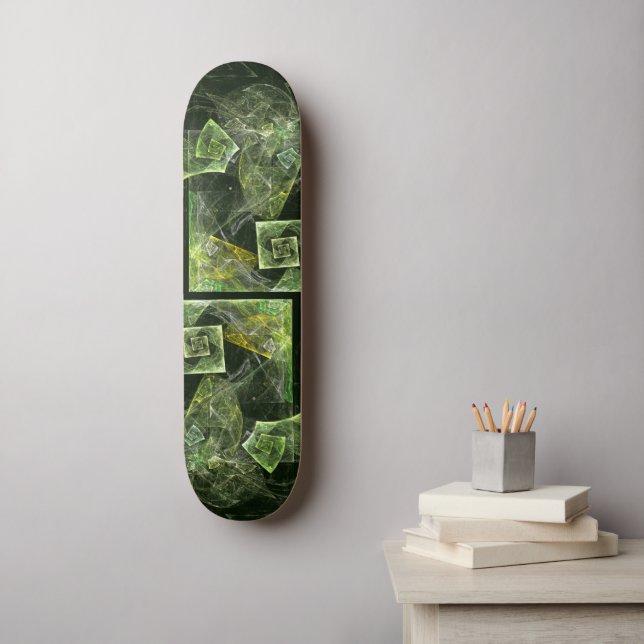 Twisted Balance Fractal Geometry Light Abstract Skateboard (Wall Art)
