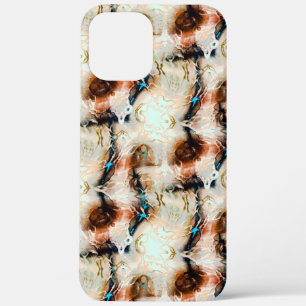 Twisted beige texture with burnt and sunken tones  iPhone 12 pro max case