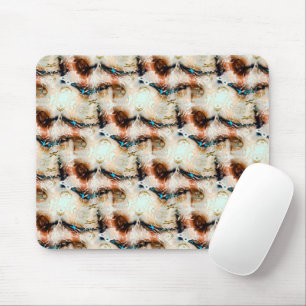 Twisted beige texture with burnt and sunken tones mouse pad