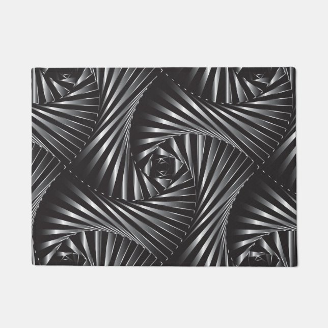 Twisted – Black Steel Doormat (Front)