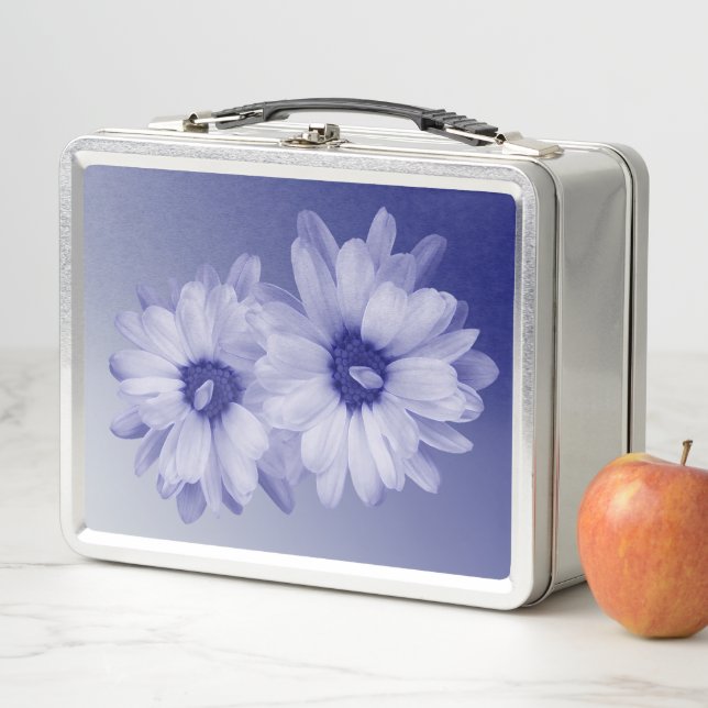 twisted blue petals metal lunch box (In Situ)