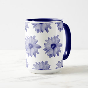 twisted blue petals mug