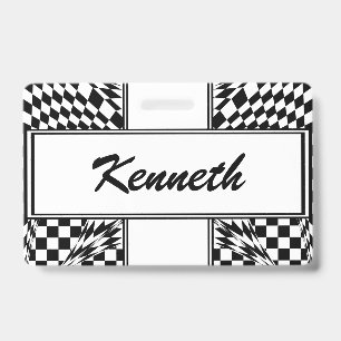 Twisted Checkers by Kenneth Yoncich ID Badge