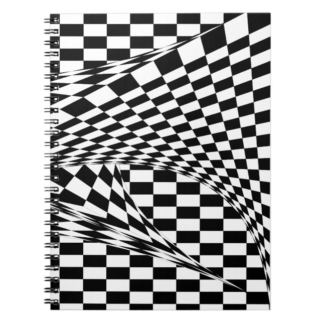 Twisted Checkers by Kenneth Yoncich Notebook (Front)