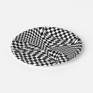 Twisted Checkers by Kenneth Yoncich Paper Plate