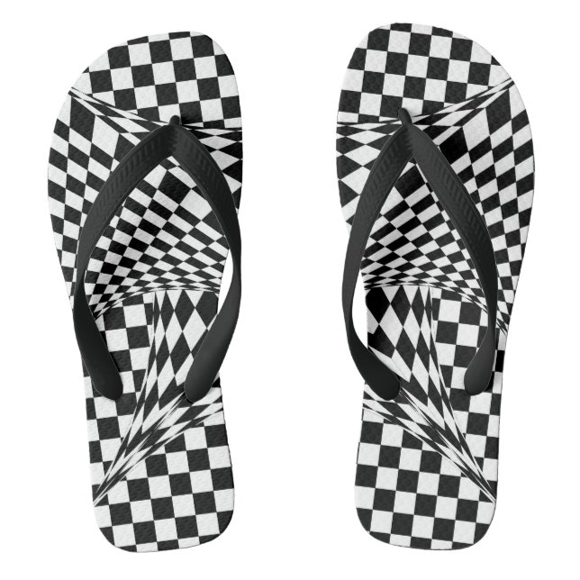 Twisted Checkers by Kenneth Yoncich Thongs (Footbed)