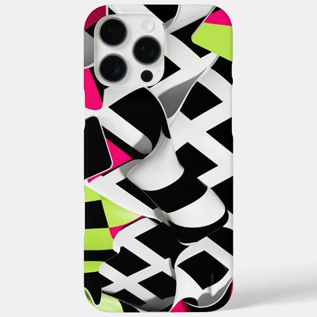 Twisted Chequerboard Bold Graphic  Case-Mate iPhone Case (Back)