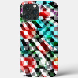 Twisted chess under red and blue colour, panorama iPhone 13 pro max case