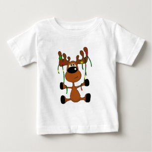 Twisted Christmas Moose Baby T-Shirt