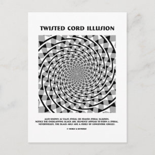 Twisted Cord Illusion (False Spiral) Postcard