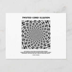 Twisted Cord Illusion (False Spiral) Postcard