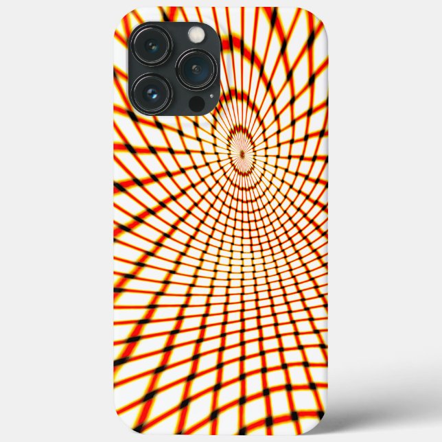 Twisted crossed orange lines forming sunken circle Case-Mate iPhone case (Back)