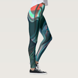 Twisted curves in dark shades to silvery light leggings