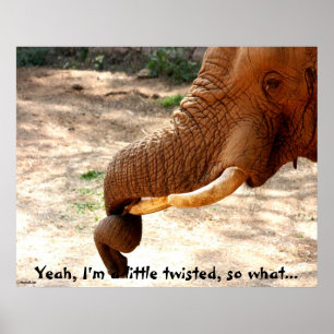 Twisted Elephant Poster
