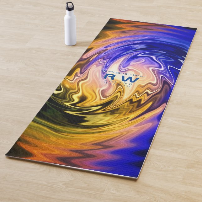 Twisted Fluid Multicolors Personlized Yoga Mat (In Situ)
