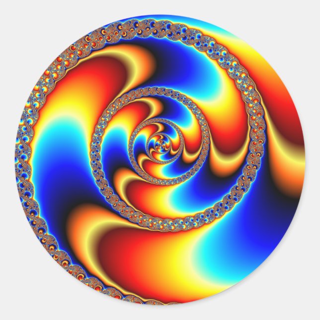 Twisted - Fractal Classic Round Sticker (Front)