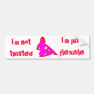 Twisted - Funny yoga bumper sticker