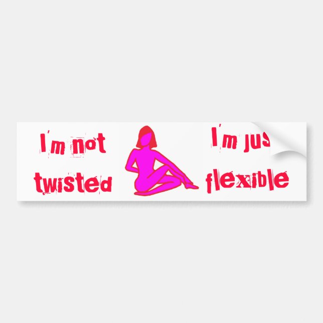 Twisted - Funny yoga bumper sticker (Front)