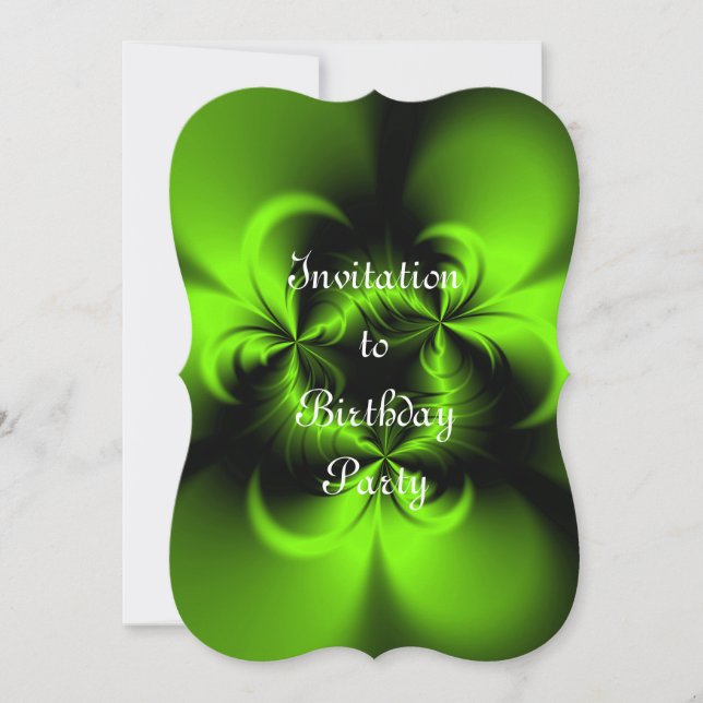 Twisted Green Invitation (Front)