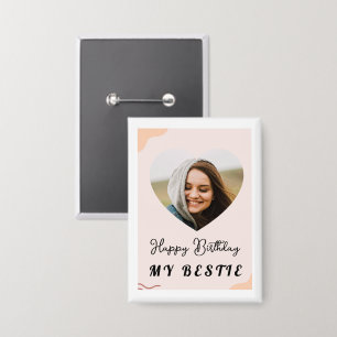 Twisted Heart Metal Button