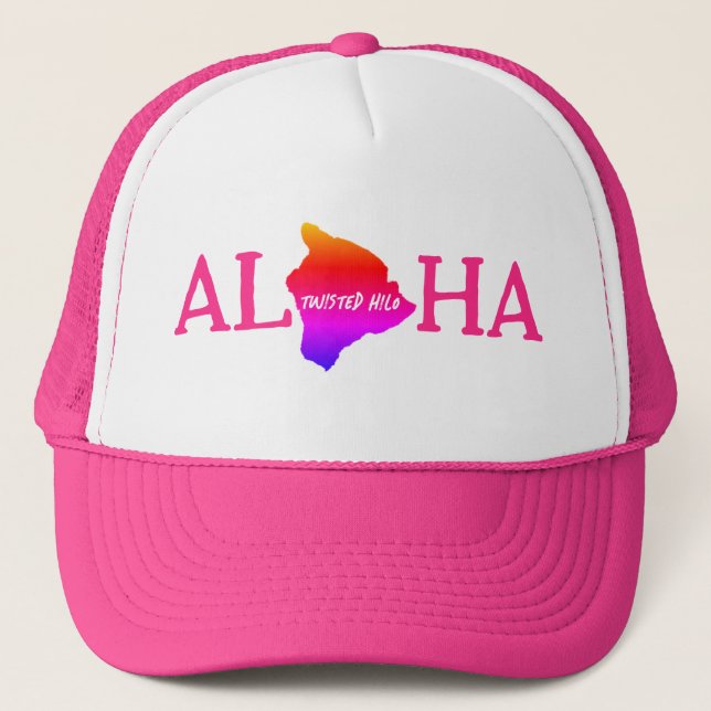 TWISTED HILO ALOHA TRUCKER HAT (Front)