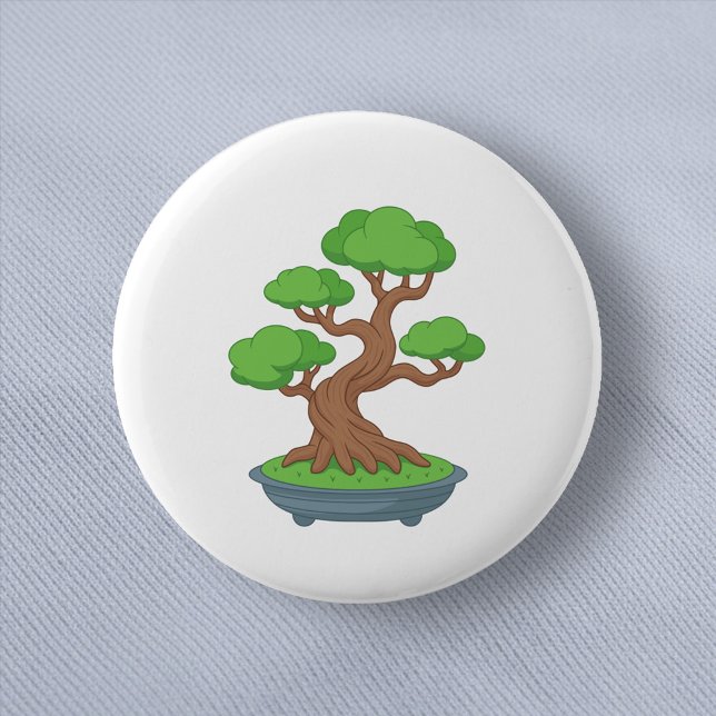 Twisted Japanese Bonsai Tree 6 Cm Round Badge (Creator Uploaded)