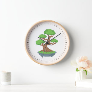 Twisted Japanese Bonsai Tree Clock