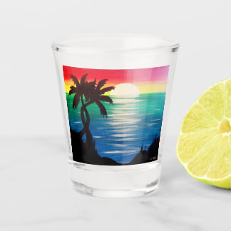 Twisted Palms Jamaican Sunset Shot Glass