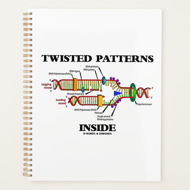 Twisted Patterns Inside DNA Replication Humour Planner (Front)